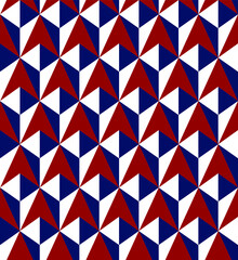 Fototapeta premium Abstract Hand Drawing Retro Polygon Geometric Shapes Triangles Seamless Vector Pattern Isolated Background