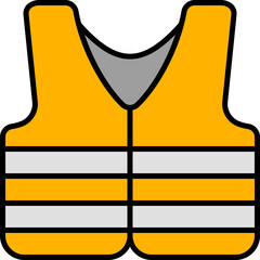 vest outline color icon