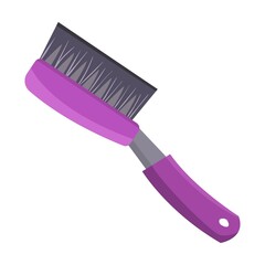 Clothes brush. Cleaning supplies flat vector illustration. Household cleaning tools. Brooms, brushes, mops, dustpan isolated on white