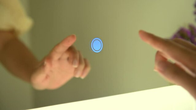 hand push turn on the digital light switch