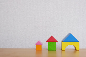 積み木の家白背景
