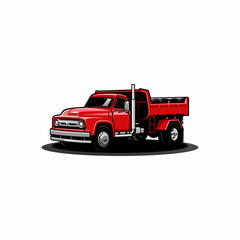 Fototapeta premium Classic pick up truck illustration vector