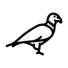 eagle bird line icon vector. eagle bird sign. isolated contour symbol black illustration