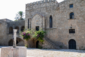 Naklejka premium Square of the Hebrew Martyrs in Rhodes, Greece.