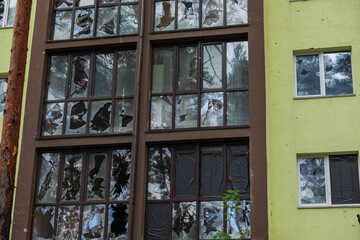 Terror attack. Ukraine, russia war. Irpen. Irpin after russian invaders.