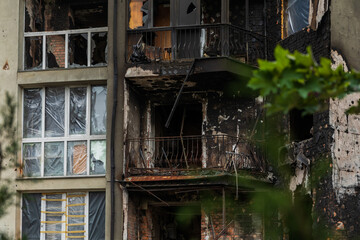 Terror attack. Ukraine, russia war. Irpen. Irpin after russian invaders.