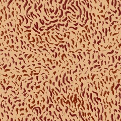 Animal skin beige and brown camouflage background. Striped seamless pattern