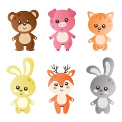 Cute animals with gradient for your beautiful design.
