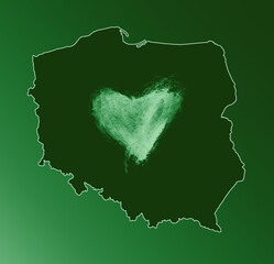 Mapa Polski. © Hanna