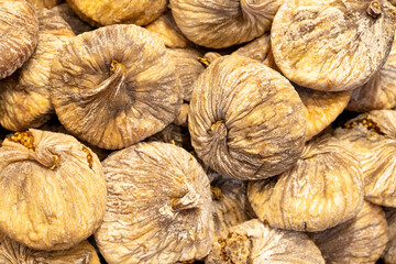 Dry fig. healthy foods. Close-up