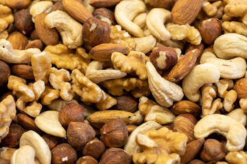 Mixed nuts. Organic healthy food. Close-up