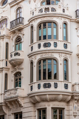 Street view and generic architecture in Malaga, Spain