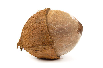 coconut isolated on white background, full depth of field