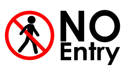 No Entry Sticker template design, restricted Area Authorized Personnel Only Symbol Warning Precaution Sign, Do Not Entry Isolated White Label, No Trespassing Vector