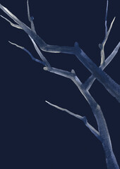 A4 format. The form of the banner, advertising, promotion. Glass. Batik. Trees