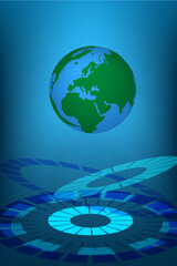 Abstract cycle earth vector