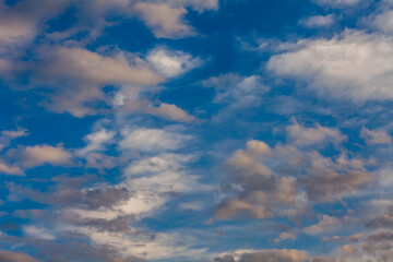 Fototapeta premium The blue cloudy sky before a thunder-storm