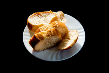 some slices of bread in closeup