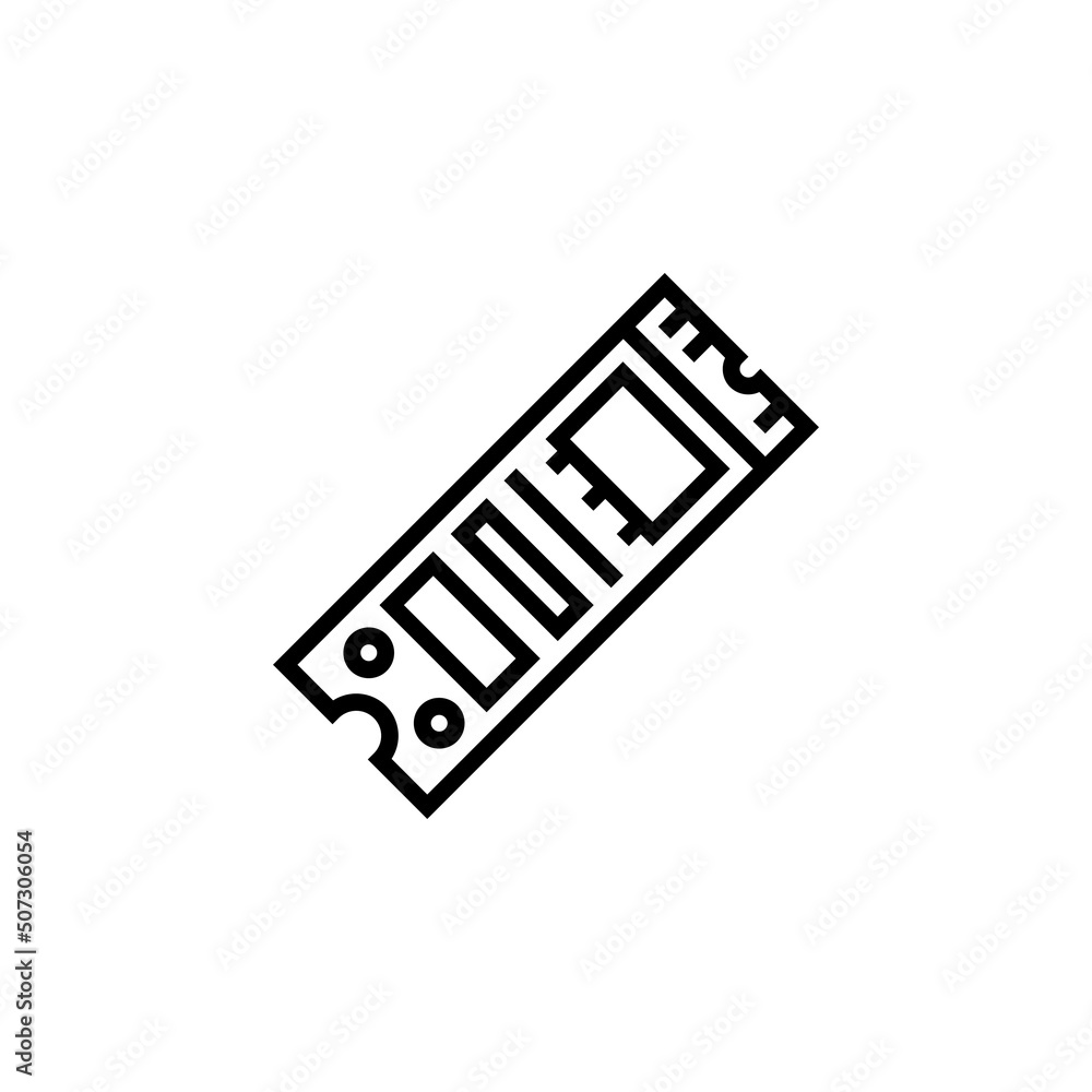 Poster ssd vector icon. computer component icon outline style. perfect use for logo, presentation, website,