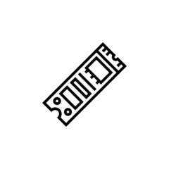 ssd vector icon. computer component icon outline style. perfect use for logo, presentation, website, and more. simple modern icon design line style