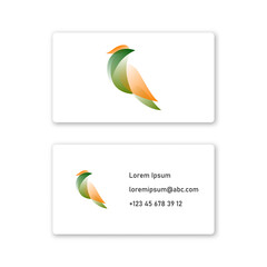 Vector parrot in gradient style . Editable illustration