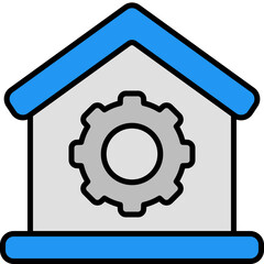 management outline color icon
