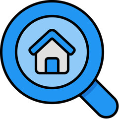 search outline color icon