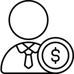 sales agent outline icon