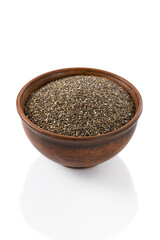 quinoa in bowl on white background isolated