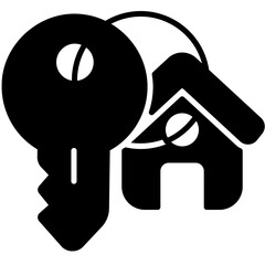 door key glyph icon