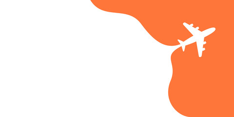 Plane opened blank space illustration