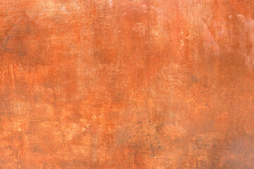 An old sheet of iron covered with rust. Close up.