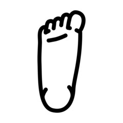 Obraz premium footprint barefoot human line icon vector. footprint barefoot human sign. isolated contour symbol black illustration