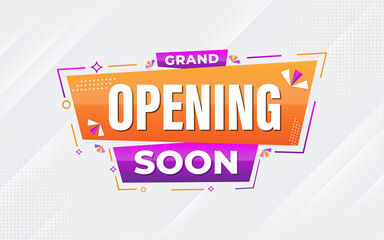 Grand opening soon sale poster sale banner design template with 3d editable text effect