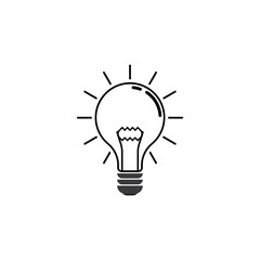 light bulb symbol icon illustration