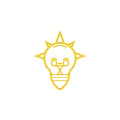 light bulb symbol icon illustration