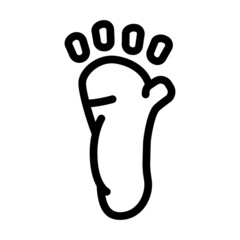 monkey animal hoof print line icon vector. monkey animal hoof print sign. isolated contour symbol black illustration