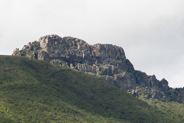 Fototapeta na wymiar Conhecido como Pedra Grande na região de Igarapé. O local é aberto a visitação, e tem uma linda vista da região de sítios em Igarapé, Minas Gerais, Brasil.