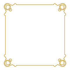 Chinese pattern frame, vector border art china style on white background