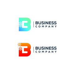 Abstract Letter B Logo design with Arrows Pointer shape for Logistics Delivery Express Company