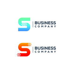 Abstract Letter S Logo design with Arrows Pointer shape for Logistics Delivery Express Company