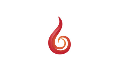 Abstract Flame symbols, Red Fire icon