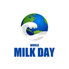 World milk day vector illustration. Suitable for Poster, Banners, campaign and greeting card. 