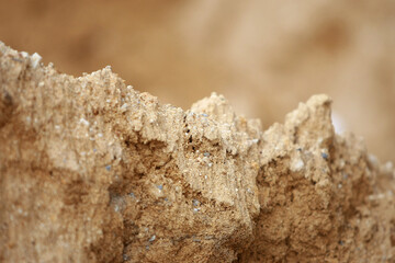 Sand grain construction texture background colose up