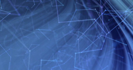 Obraz premium Image of constellations over blue background with lines