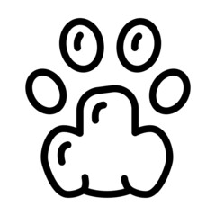 Fototapeta premium cat pet hoof print line icon vector. cat pet hoof print sign. isolated contour symbol black illustration