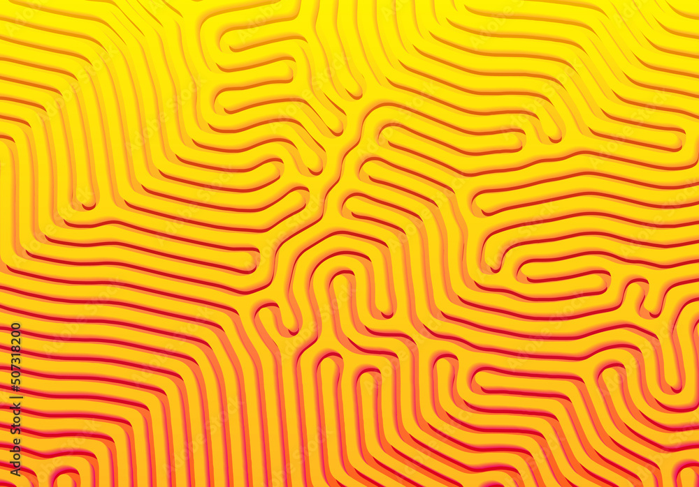 Poster Abstract background with optical illusion generative pattern and vibrant fluid psychedelic colors