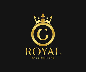 Luxurious Royal G Letter Logo Design. Letter G Logo Design Template.