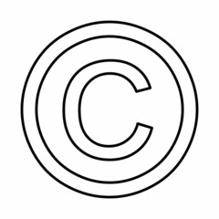 Fototapeta premium Copyright icon illustration