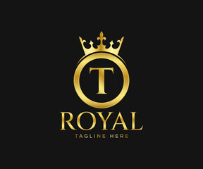 Luxurious Royal T Letter Logo Design. Letter T Logo Design Template.